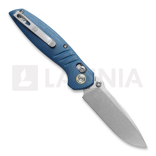 Coltello pieghevole Vosteed Corsair Crossbar - Micarta Blue - S/W Drop
