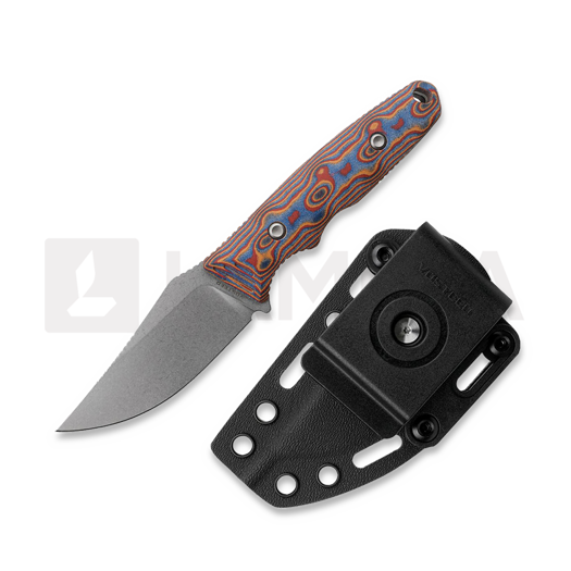 Vosteed H-Back - Stonewash - Micarta סכין, Copper Raindrop