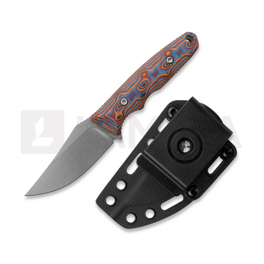 Vosteed H-Back - Stonewash - Micarta סכין, Copper Raindrop