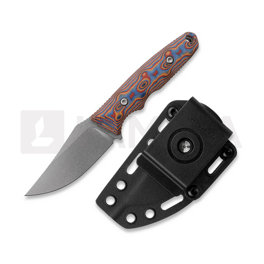 Vosteed H-Back - Stonewash - Micarta kés, Copper Raindrop