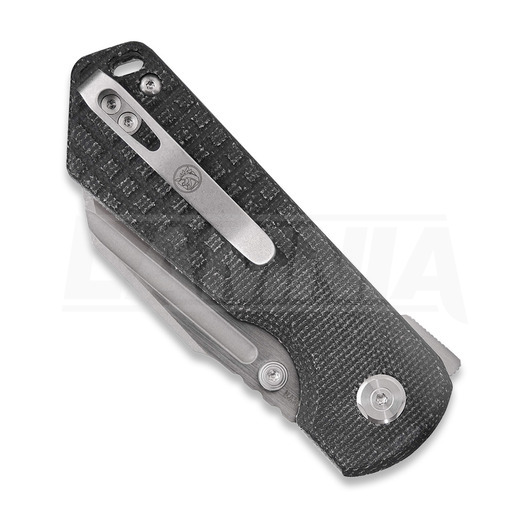 Vosteed Hedgehog - Bead Blast & Brushed - Micarta k&auml;&auml;nt&ouml;veitsi, musta