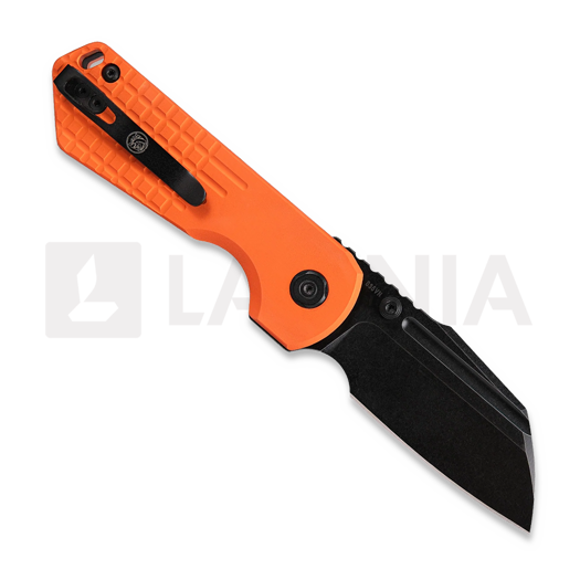 Vosteed Hedgehog - Blackwashed - Aluminium sulankstomas peilis, oranžinėnge