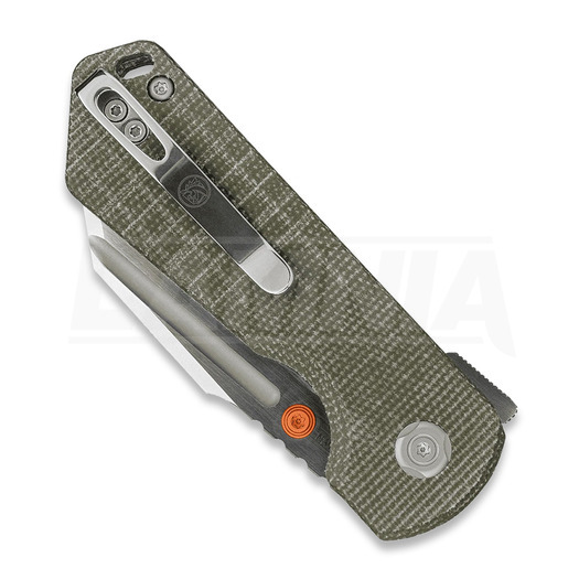 Vosteed Hedgehog - Satin & Brushed - Micarta kääntöveitsi, oliivinvihreä
