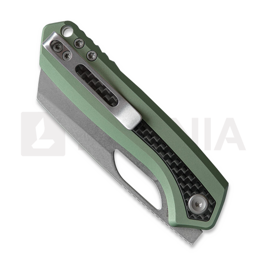 Vosteed Kroc - Stonewash - Aluminum & Carbon Fiber sulankstomas peilis
