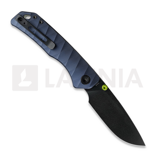 Vosteed Marten 330 - Blackwash - Aluminum foldekniv, Dark Slate Blue