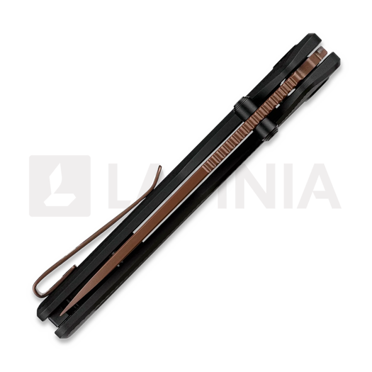 Couteau pliant Vosteed Marten 330 - Copper Dune - Aluminum, noir