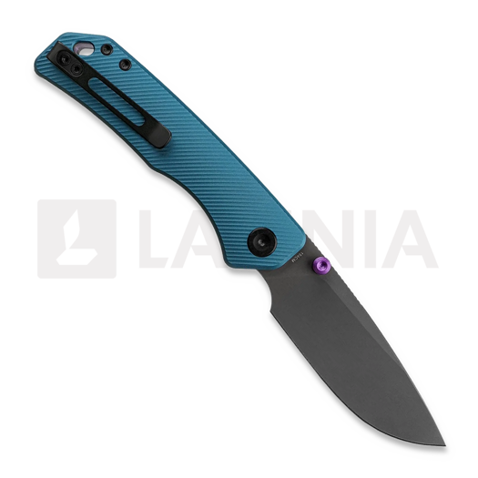 Vosteed Marten 330 - Destroyer Gray - Aluminum foldekniv, Steel Blue