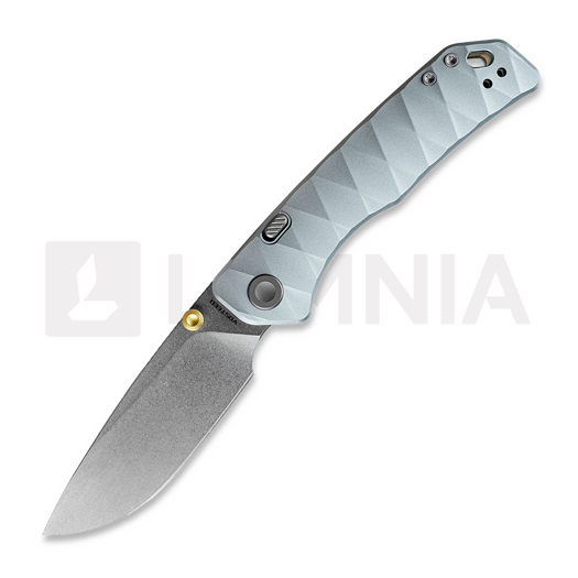 Nóż składany Vosteed Marten 330 - Stonewash - Aluminum, Light Blue