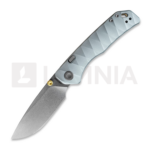 Складной нож Vosteed Marten 330 - Stonewash - Aluminum, Light Blue