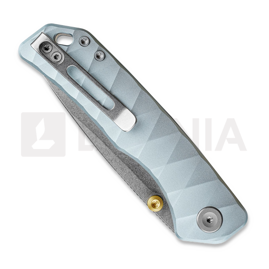 Vosteed Marten 330 - Stonewash - Aluminum sulankstomas peilis, Light Blue