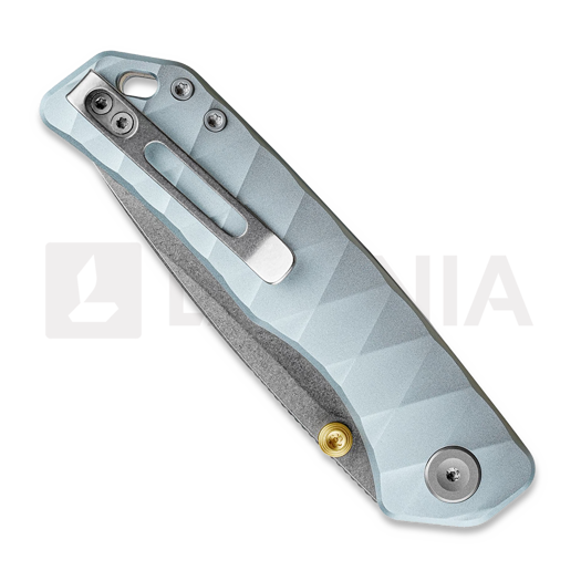 Navalha Vosteed Marten 330 - Stonewash - Aluminum, Light Blue