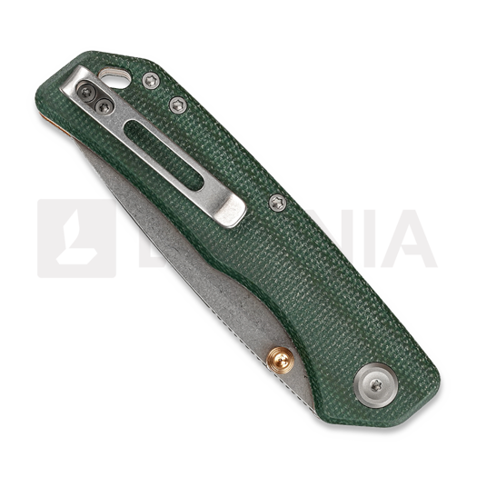 Vosteed Marten 330 - Stonewash - Micarta vouwmes, groen