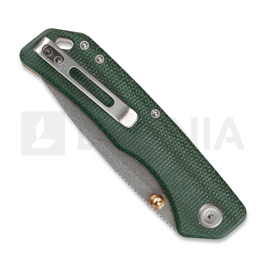 Vosteed Marten 330 - Stonewash - Micarta vouwmes, groen