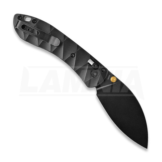 Vosteed Mini Nightshade - Blackwash - Titanium sulankstomas peilis, juoda