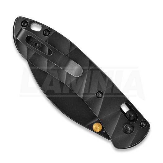 Vosteed Mini Nightshade - Blackwash - Titanium k&auml;&auml;nt&ouml;veitsi, musta