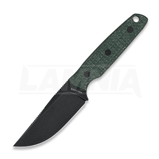 มีด Vosteed Mink - Blackwash Clip Point - Micarta, เขียว