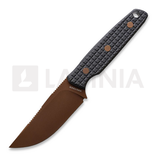 Nóż Vosteed Mink Clip Point - Copper Dune - Micarta, czarny