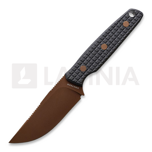 Nóż Vosteed Mink Clip Point - Copper Dune - Micarta, czarny