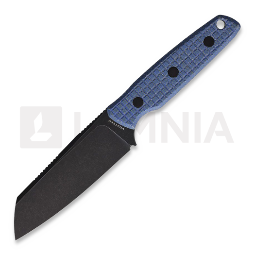 Vosteed Mink Sheepsfoot - Blackwash - Micarta knife, blue