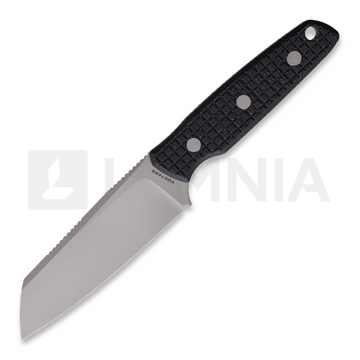 Vosteed Mink Sheepsfoot - Stonewash - Micarta veitsi, musta