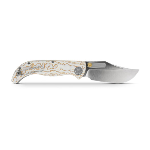 Saliekams nazis Vosteed Naga - Satin - Bamboo Micarta, Ivory Drift