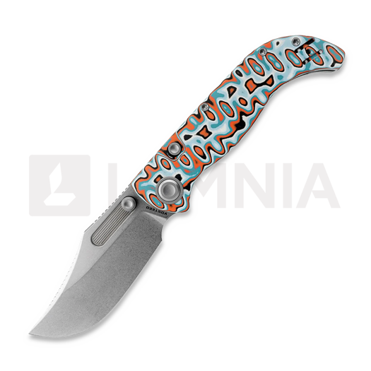 Vosteed Naga - Stonewash - Bamboo Micarta összecsukható kés, Canyon Current