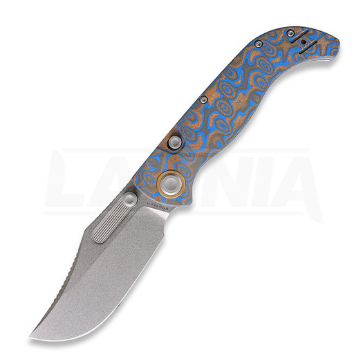 Vosteed Naga - Stonewash - Ocean Micarta foldekniv, blå