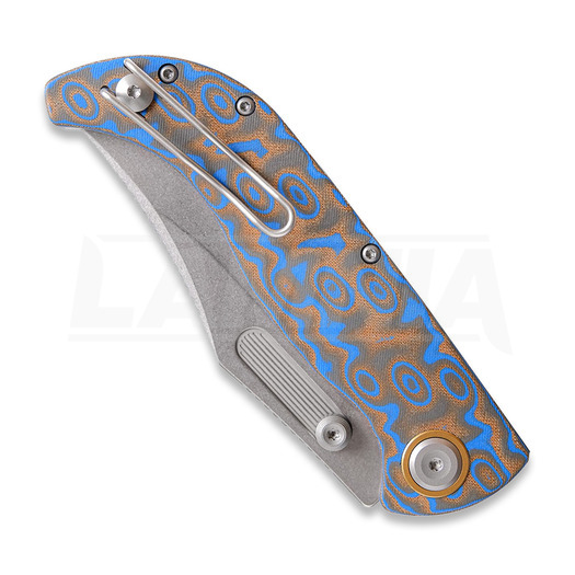 Vosteed Naga - Stonewash - Ocean Micarta kääntöveitsi, sininen