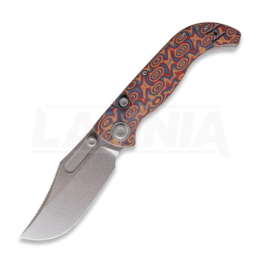 Vosteed Naga - Stonewash - Raindrop Micarta kääntöveitsi, Copper