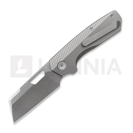 Coltello pieghevole Vosteed Nip-L - Stonewash - Left-Handed, Titanium, grigio