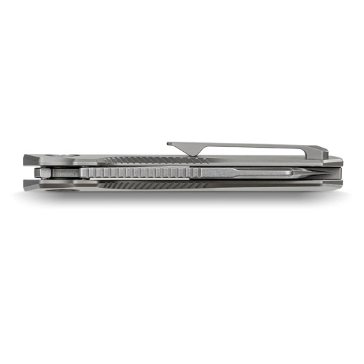 Coltello pieghevole Vosteed Nip-L - Stonewash - Left-Handed, Titanium, grigio