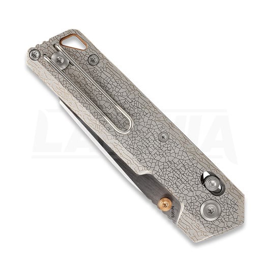 Vosteed Parallel - Satin & Brushed - Titanium k&auml;&auml;nt&ouml;veitsi, Arctic Crackle