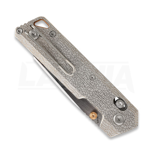 Vosteed Parallel - Satin & Brushed - Titanium sulankstomas peilis, Arctic Crackle