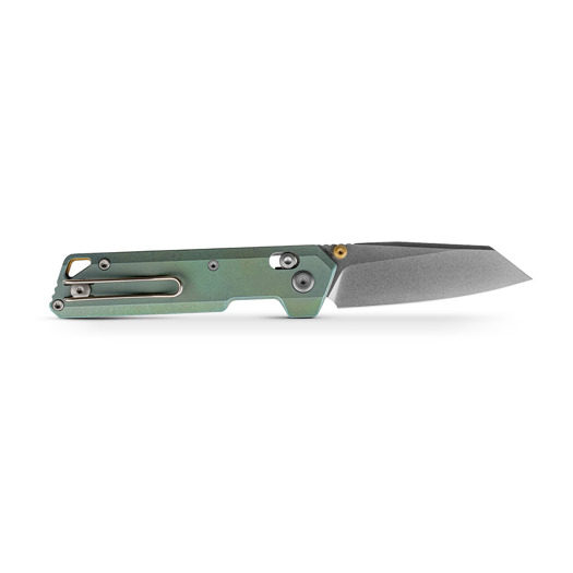 Coltello pieghevole Vosteed Parallel - Stonewash - Titanium, verde