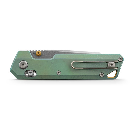 Vosteed Parallel - Stonewash - Titanium folding knife, green
