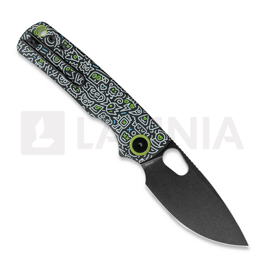 Vosteed Porcupine - Blackwash - G10 sulankstomas peilis, Doodle Monster™