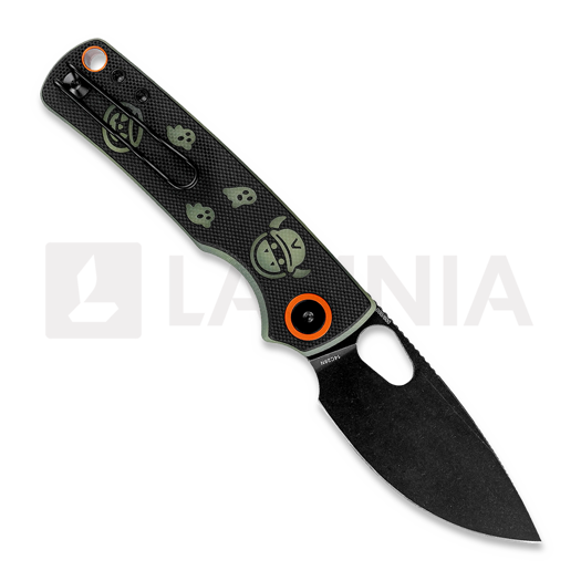 Vosteed Porcupine - Blackwash - G10 & GID G10 k&auml;&auml;nt&ouml;veitsi, Halloween Monster & Jar