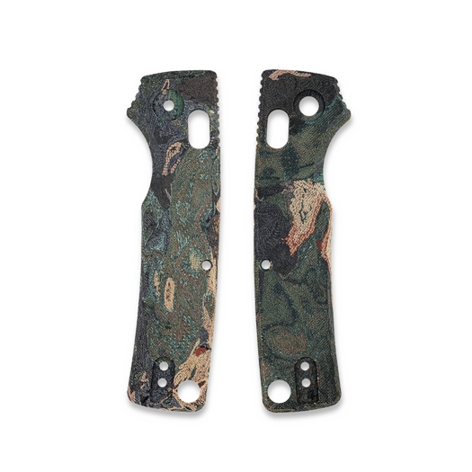 Vosteed Porcupine ModSwap™ - Canvas Rag Burl - Green Current Micarta handle scales