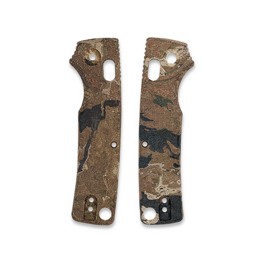 Vosteed Porcupine ModSwap™ - Canvas Rag Burl - Yellow Current Micarta handle scales