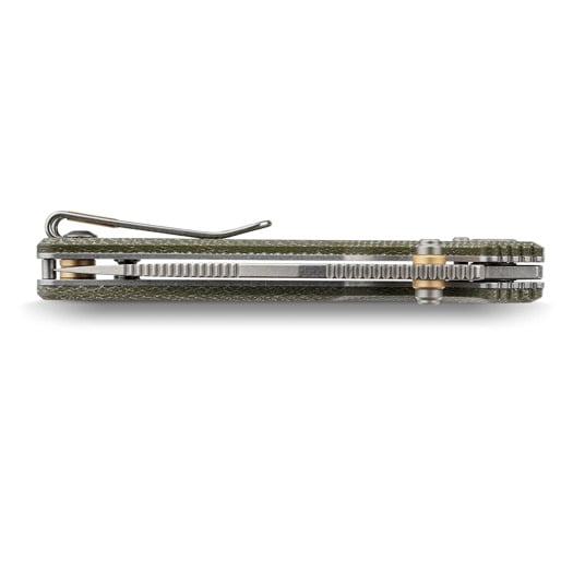 Vosteed Porcupine ModSwap™ - Stonewash - Micarta Taschenmesser, olivgrün