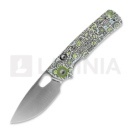 Vosteed Porcupine - Satin - G10 sulankstomas peilis, Doodle Monster™