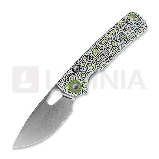 Vosteed Porcupine - Satin - G10 kääntöveitsi, Doodle Monster™