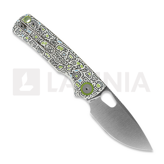 Vosteed Porcupine - Satin - G10 sulankstomas peilis, Doodle Monster™