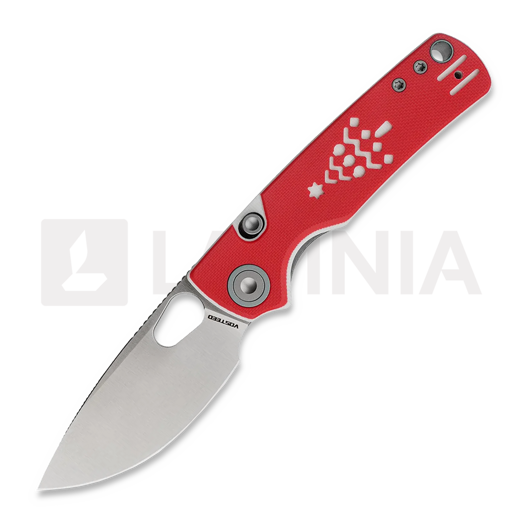Coltello pieghevole Vosteed Porcupine - Satin - G10, rosso, bianco