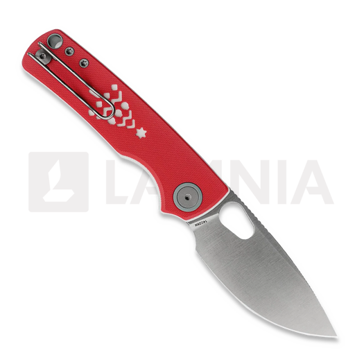 Vosteed Porcupine - Satin - G10 k&auml;&auml;nt&ouml;veitsi, punainen, valkoinen