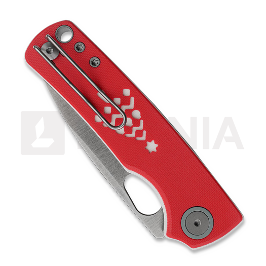 Vosteed Porcupine - Satin - G10 k&auml;&auml;nt&ouml;veitsi, punainen, valkoinen