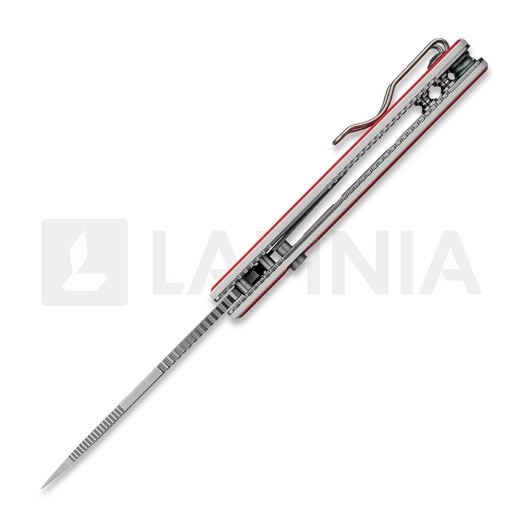 Vosteed Porcupine - Satin - G10 k&auml;&auml;nt&ouml;veitsi, punainen, valkoinen