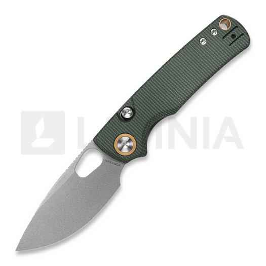 Nóż składany Vosteed Porcupine - Stonewash - Micarta, zielona