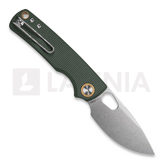 Vosteed Porcupine - Stonewash - Micarta folding knife, green