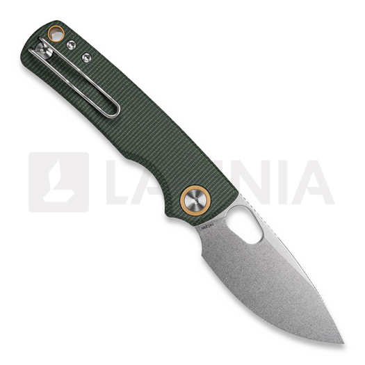 Coltello pieghevole Vosteed Porcupine - Stonewash - Micarta, verde
